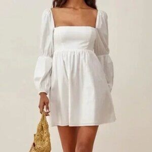 Reformation Michaela Mini Dress - White (Size 8)